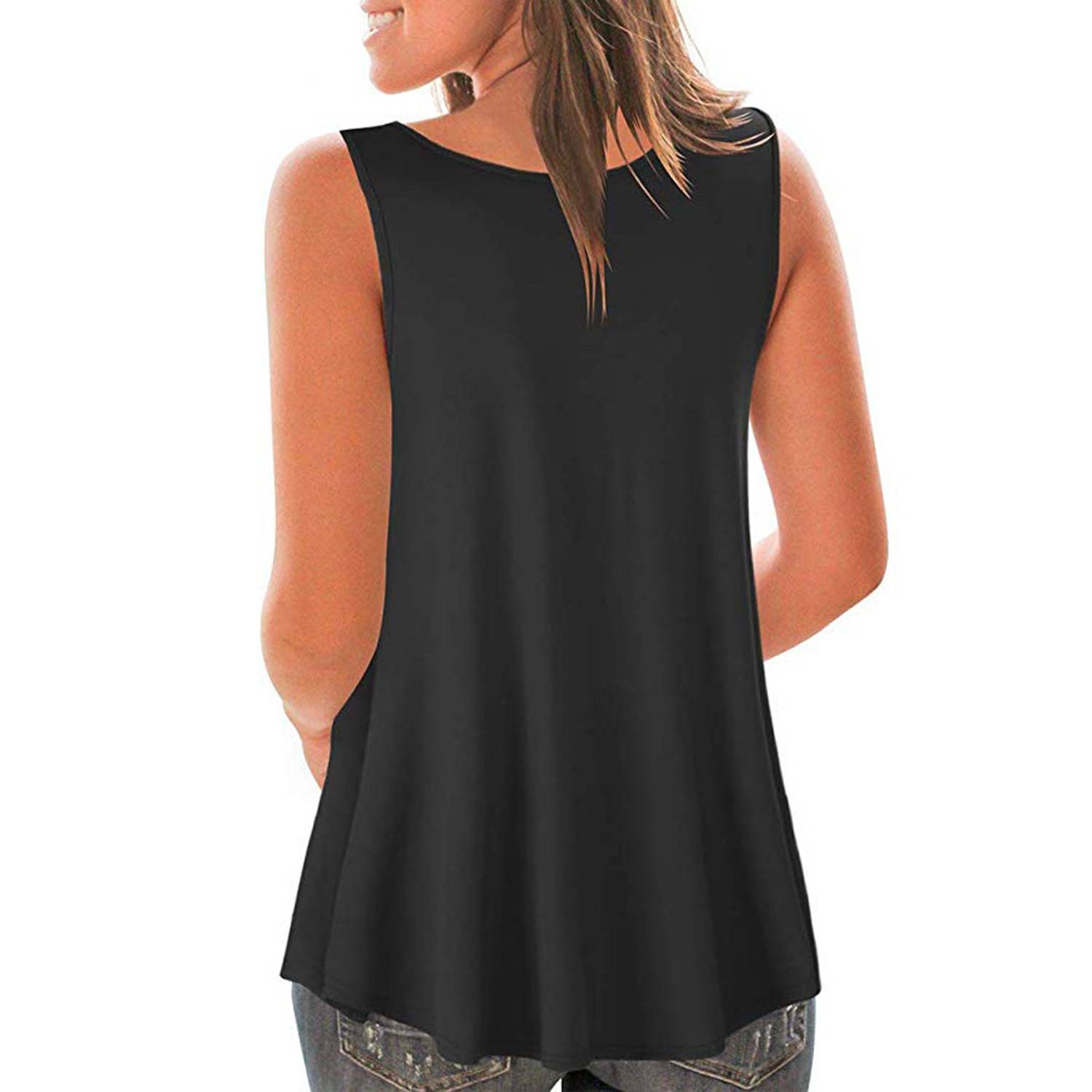 Women Oversized Crewneck Sleeveless Vest 8