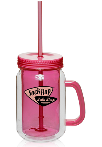 17 oz. Mason Jars with Straw 3