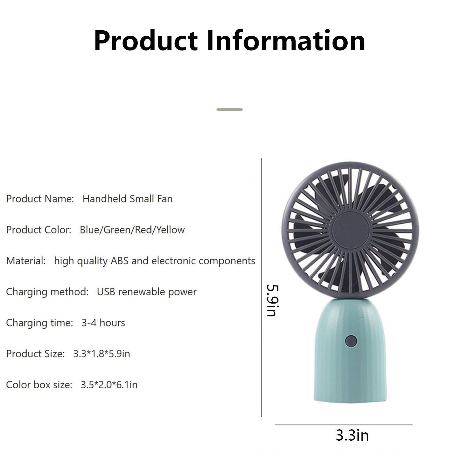 Portable USB Charging Handheld Small Fan 2