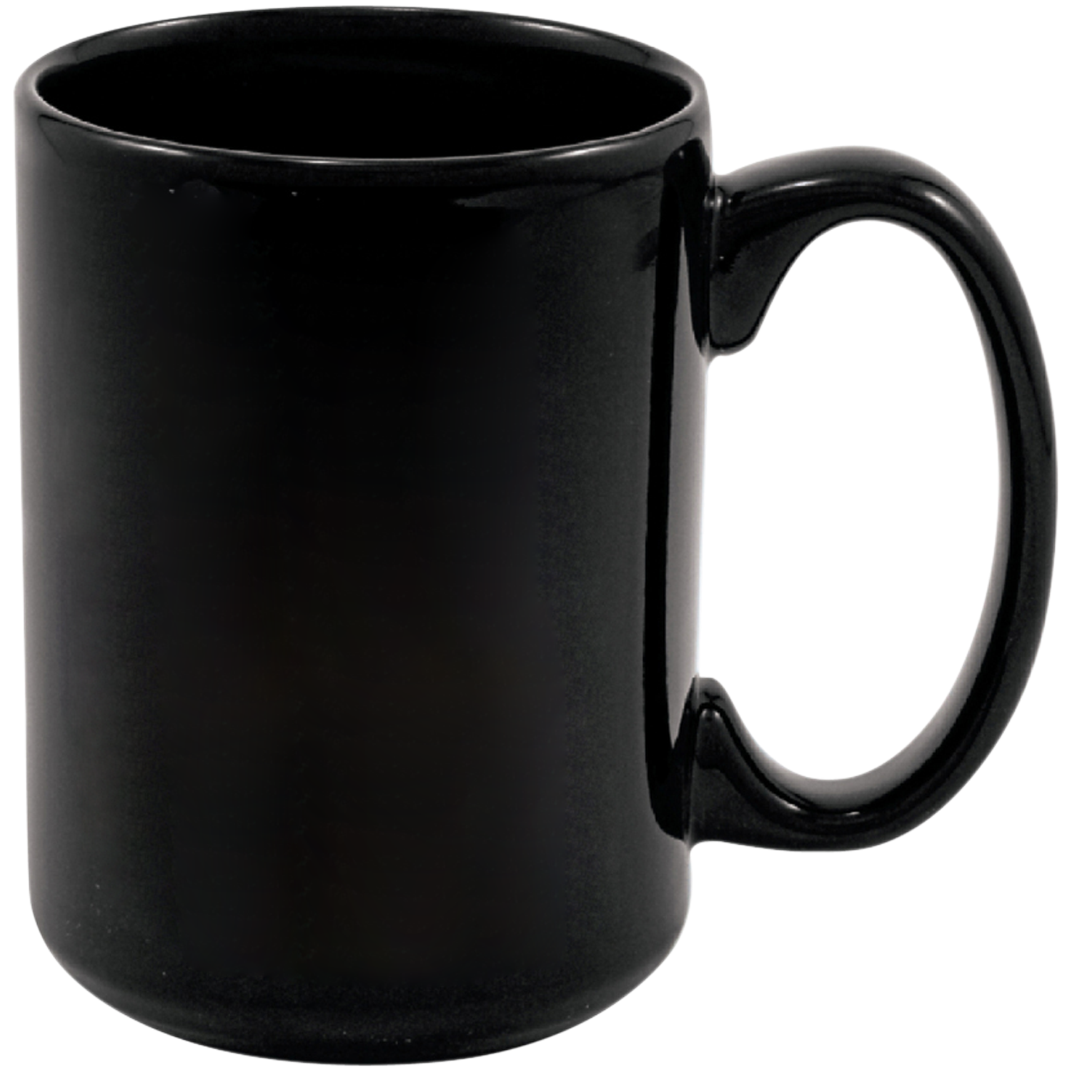 15 Oz Full Color Black Stoneware Magna Mug 1
