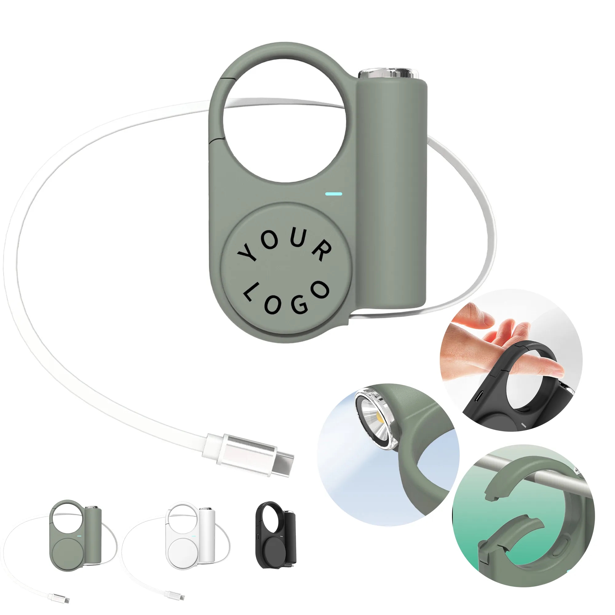 Compact 5000mAh Portable Charger with LED Light 2