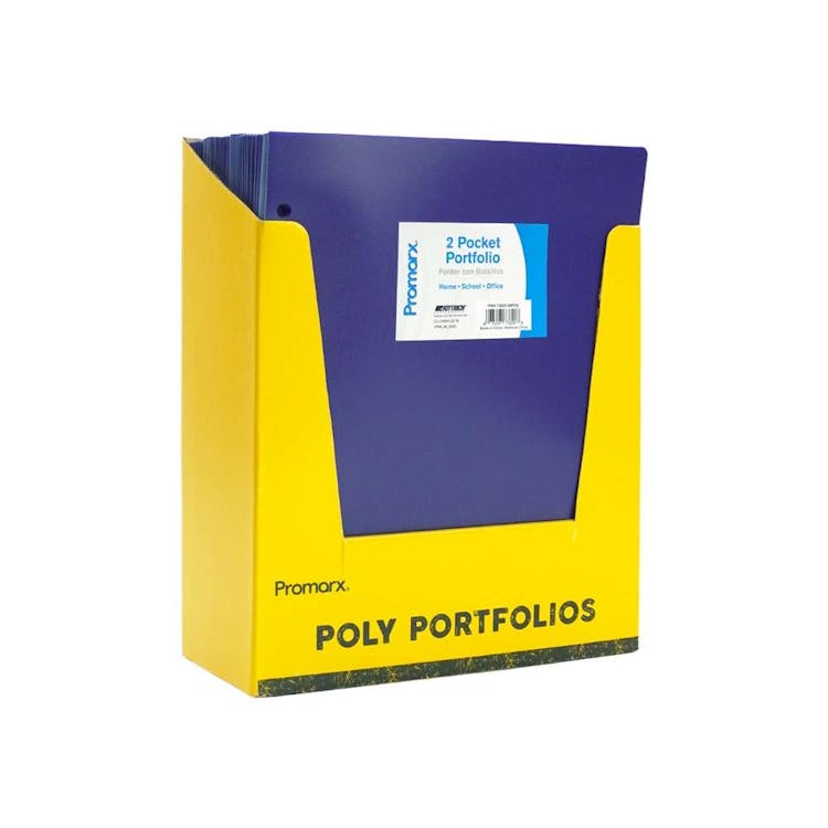 2 Pocket Poly Portfolios - Purple 1