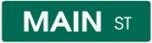 24" x 6" Custom Street Signs with standard vinyl lettering on two sides. 1