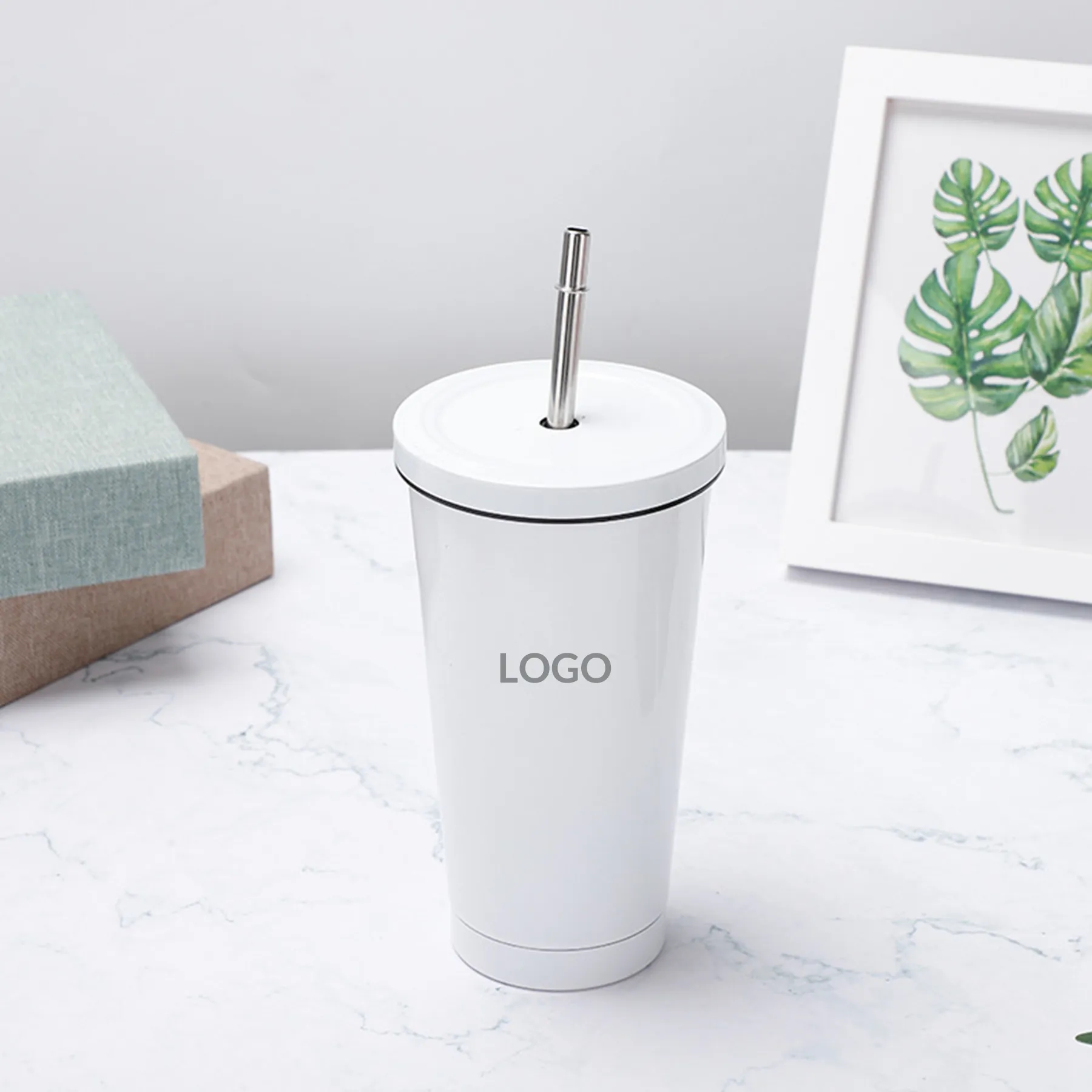17 oz Custom Stainless Steel Tumbler with Lid & Straw 3