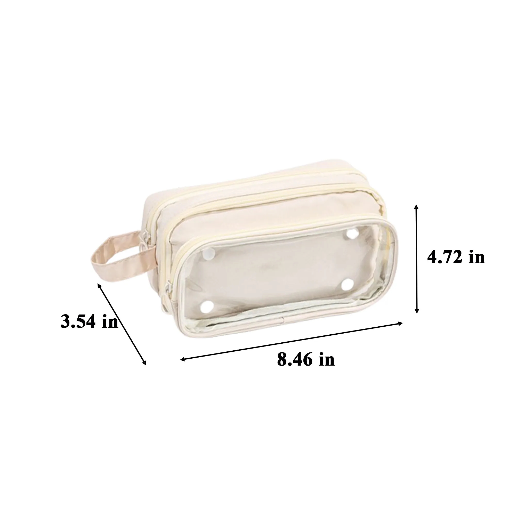 Trendy Detachable Large Capacity Clear Pencil Case 2