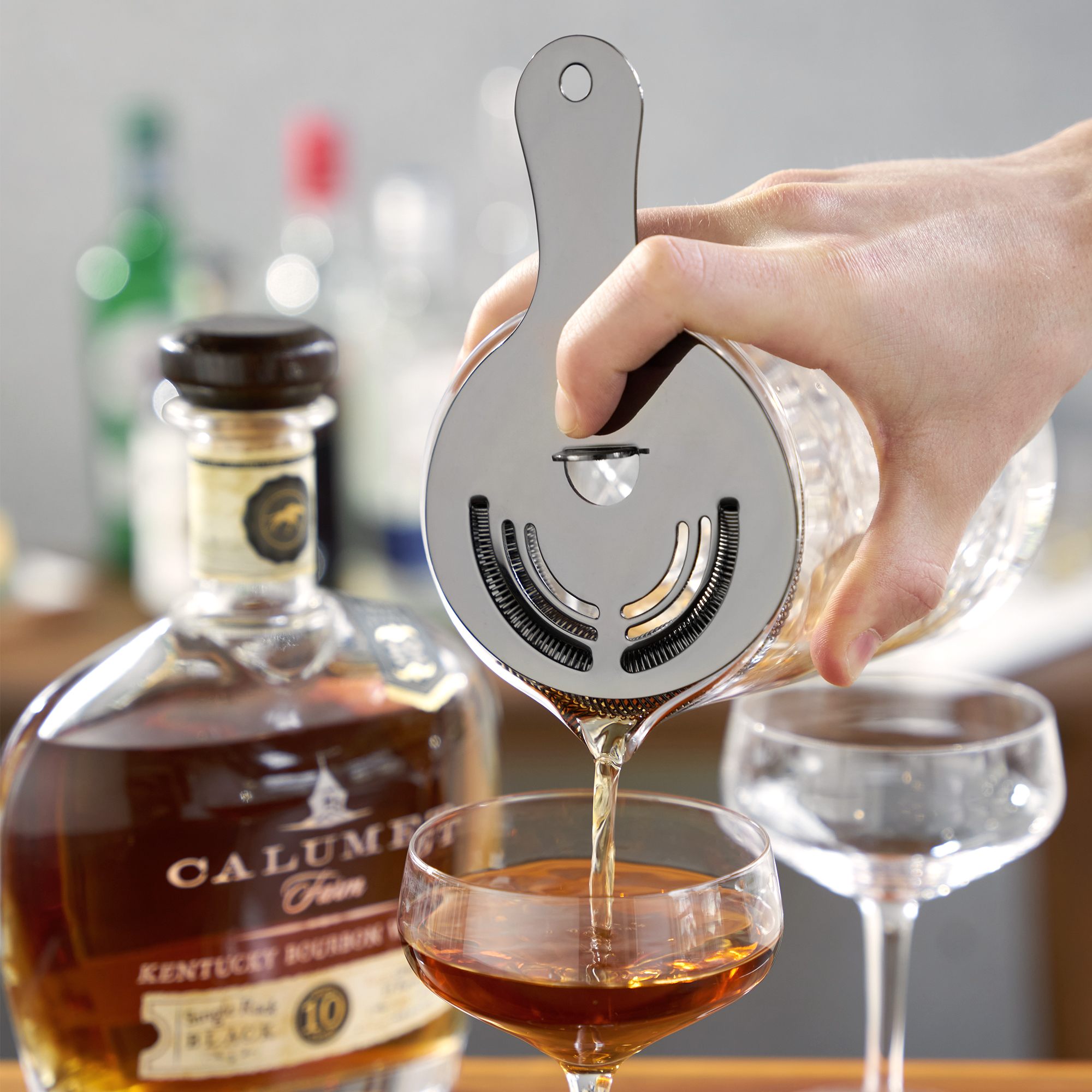 Viski® Hawthorne Cocktail Strainer 2