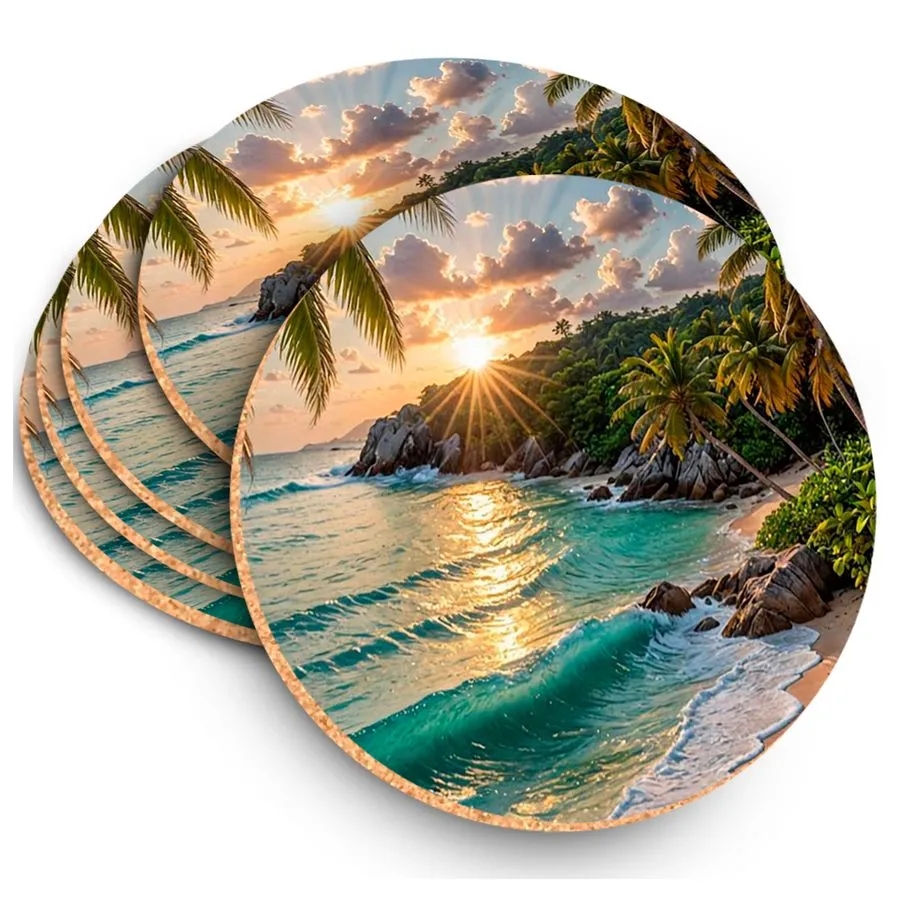 Custom Photo Fiberboard Coasters 5