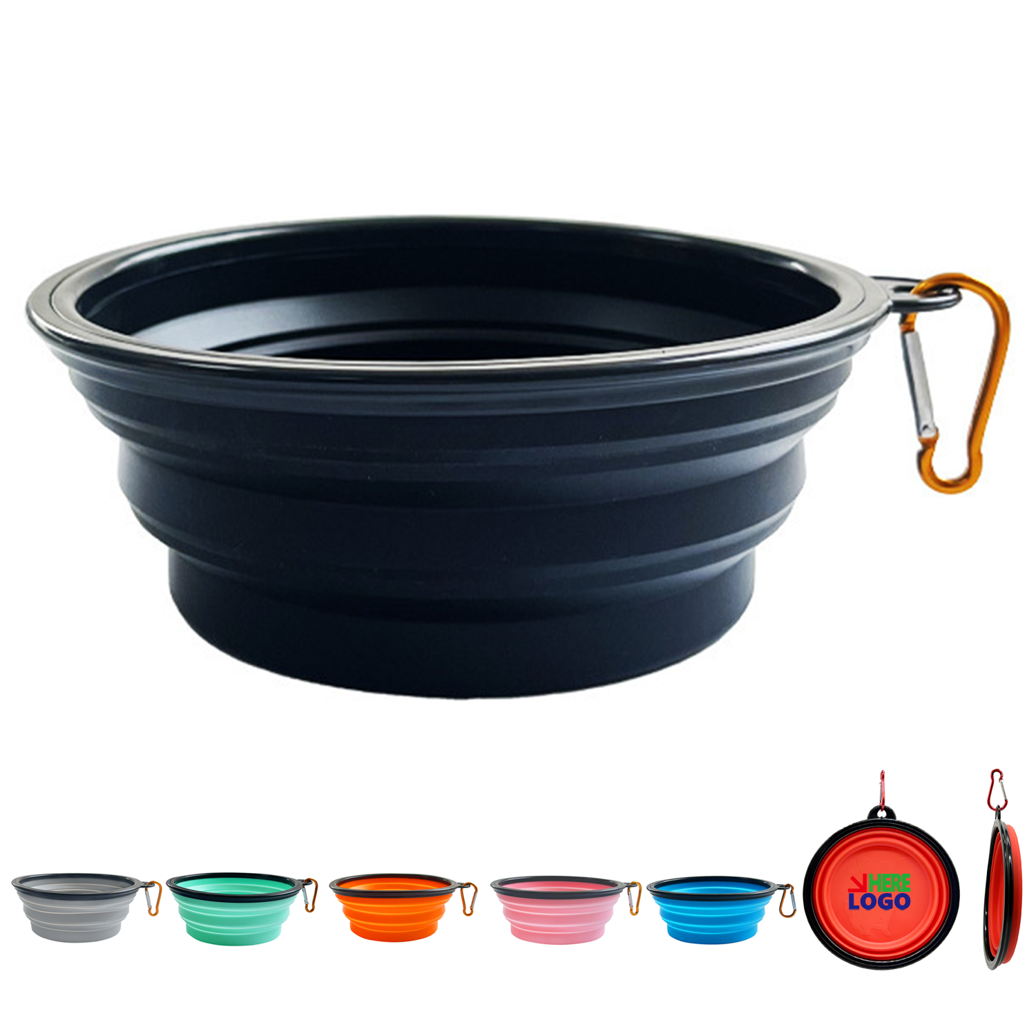 33.8oz Portable Pet Bowl with Silicone Design 2