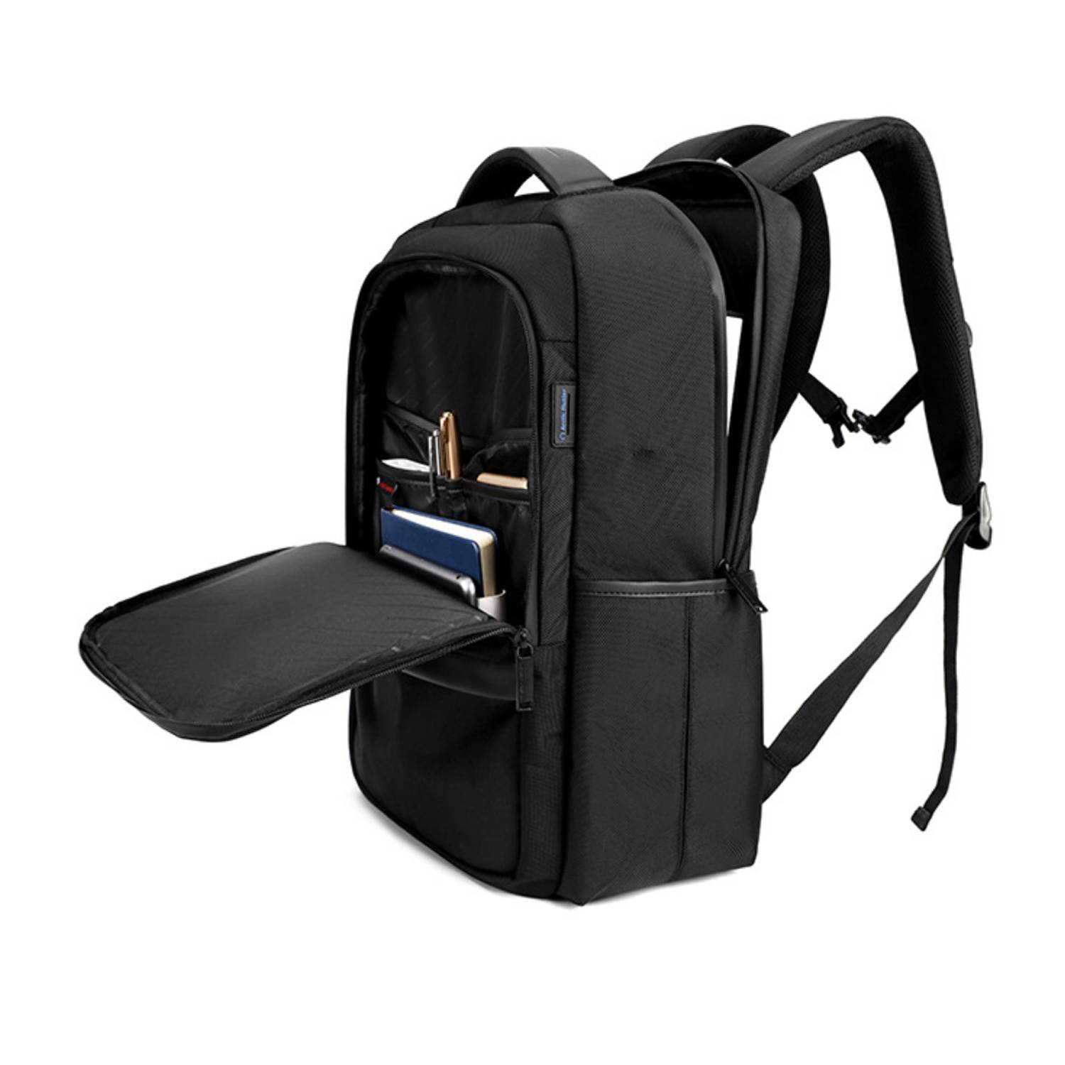 Business Notebook Polyester Backpack With USB Charging Port 4