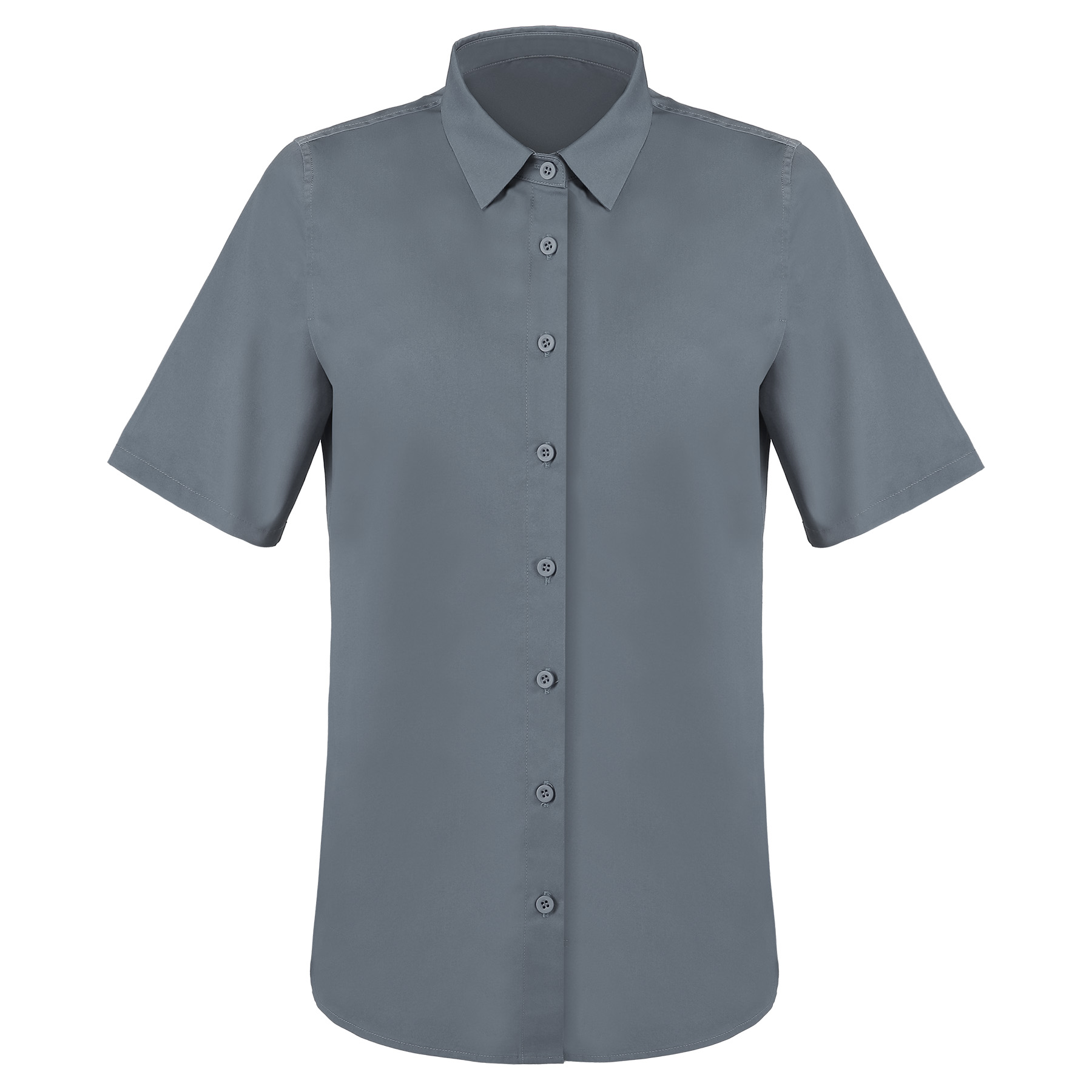 Women's Button Down Short Sleeve Twill Shirt 7