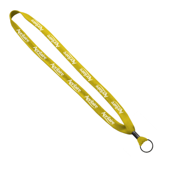 5/8" Polyester Shoelace Lanyard with Metal Crimp & Split-Ring 253