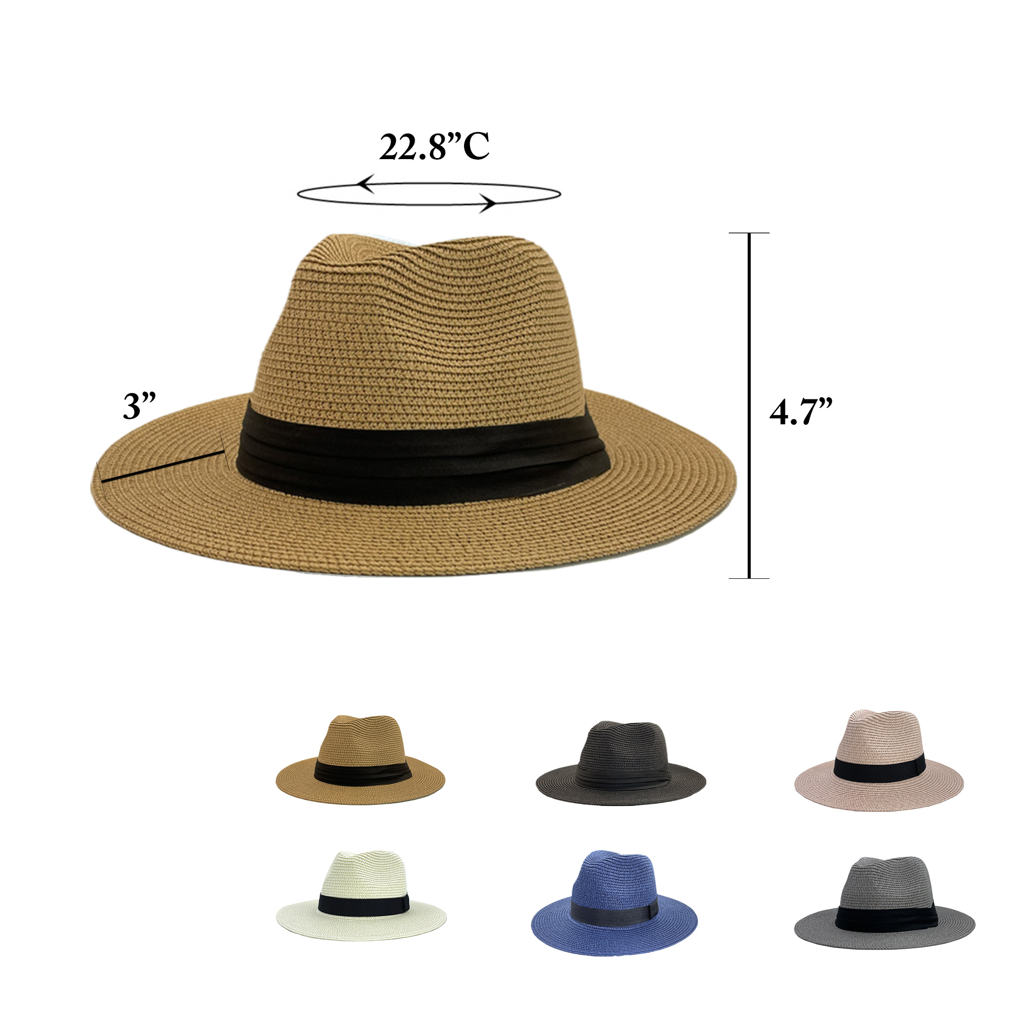 Hawaiian Straw Sun Hat Beach Cap 8