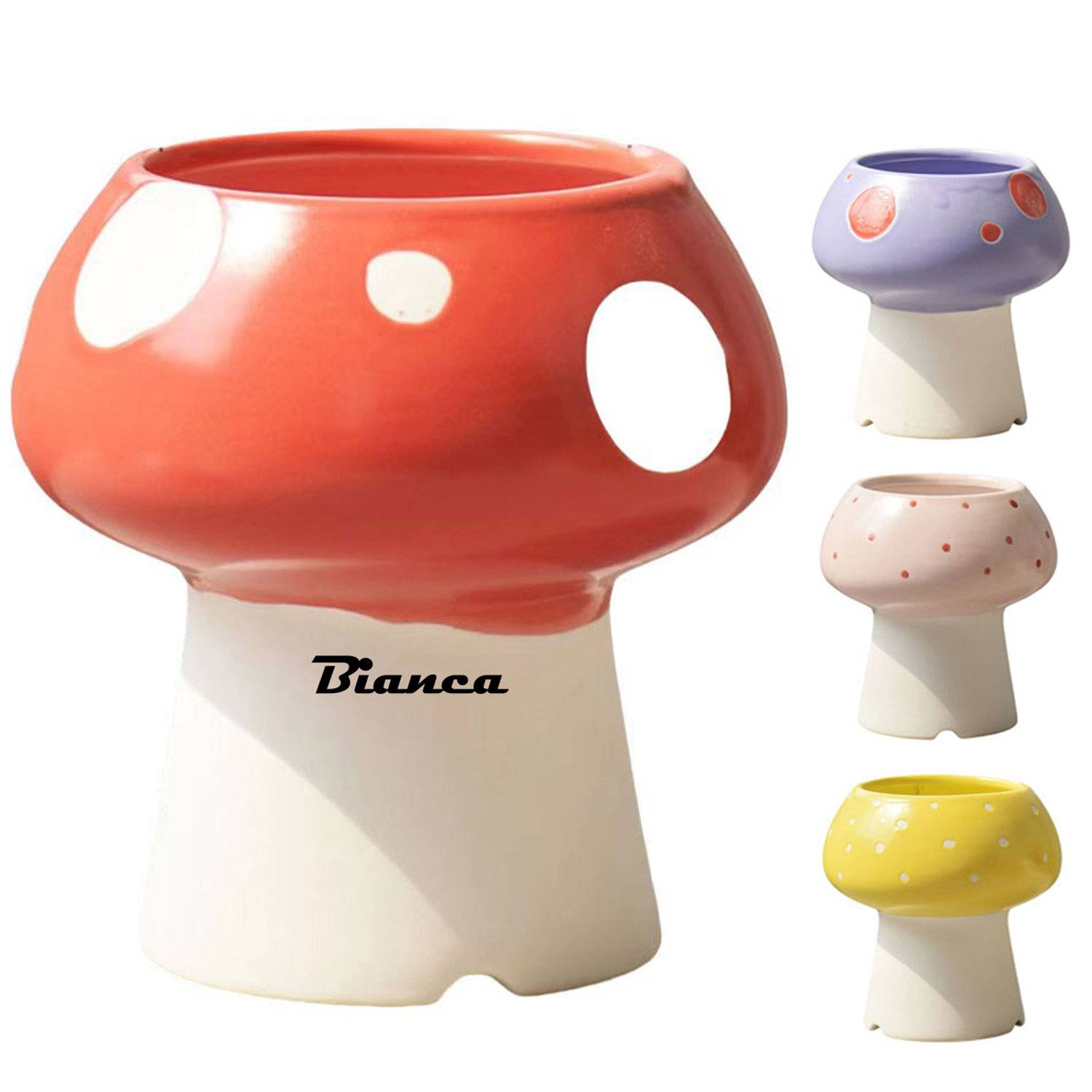 Creative Mushroom-Shaped Ceramic Succulent Pots 2