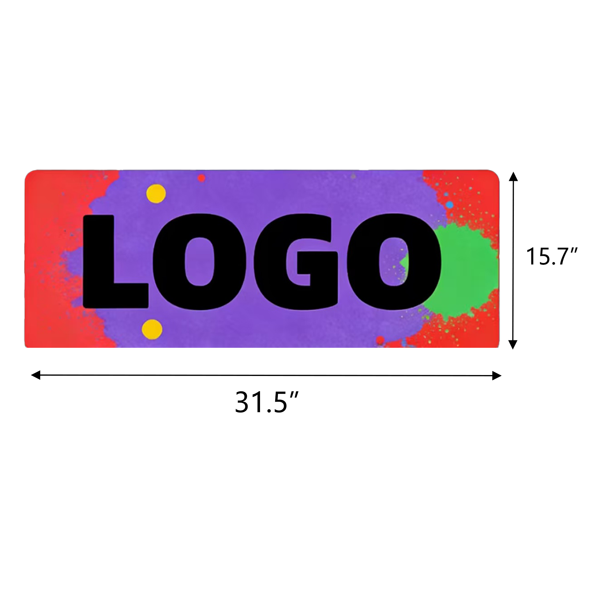 15.7" x 31.5" Rubber Desktop Protective Pad MOQ10 6