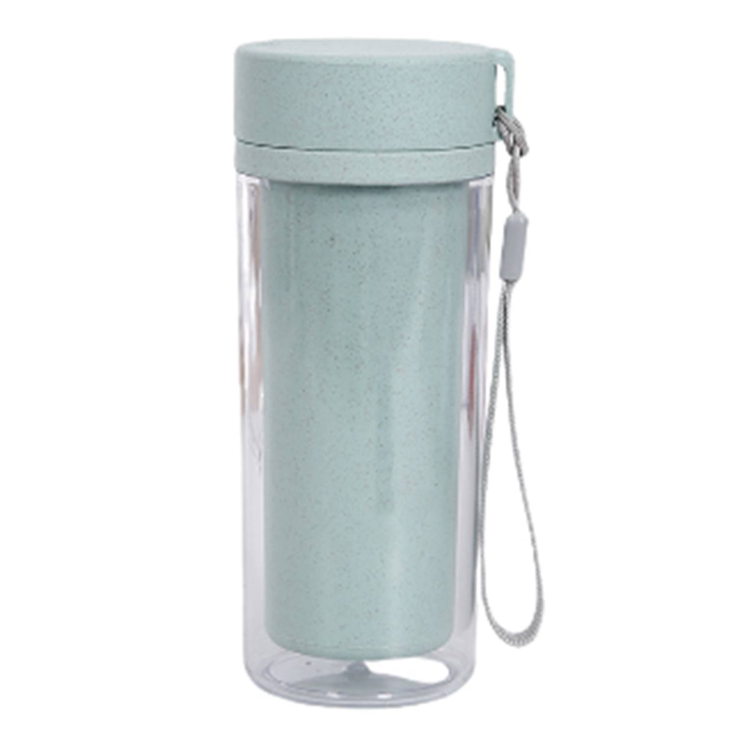 14oz Double Layer Wheat Straw Water Bottle 4