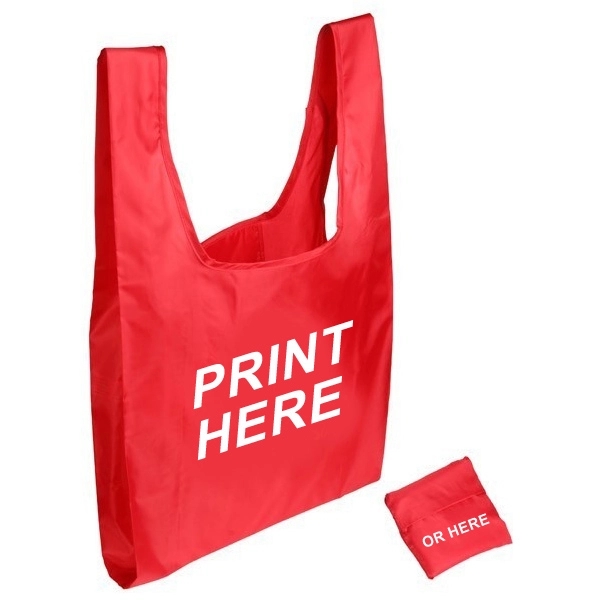 Large Foldable Groceries Bag with a Small Square Pouch 5