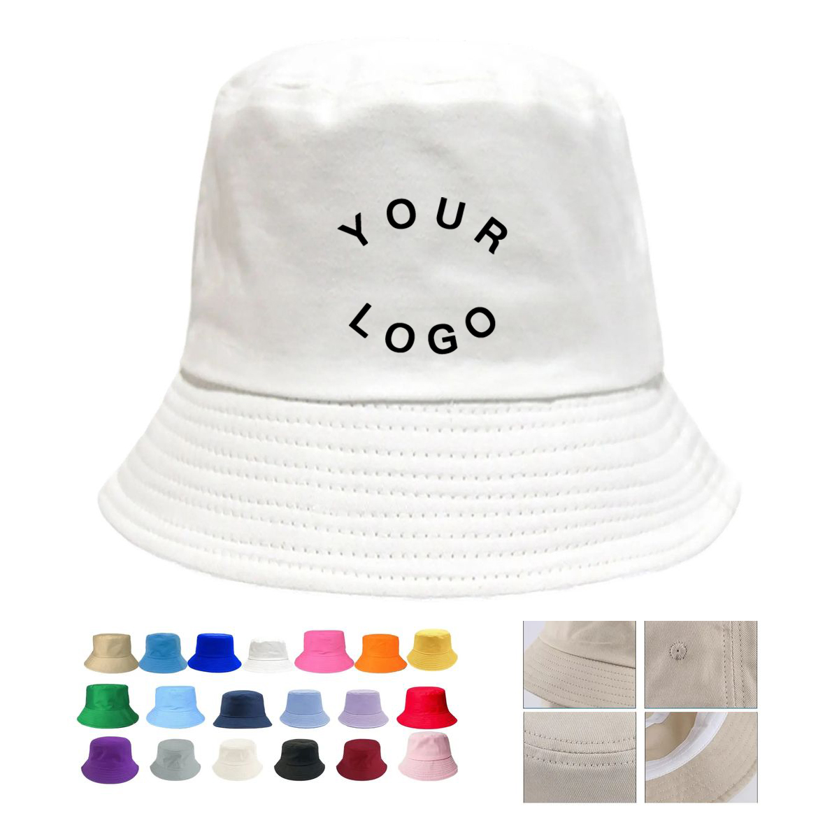 Cotton Bucket Hat Wide Brim 22.8 Inch 9