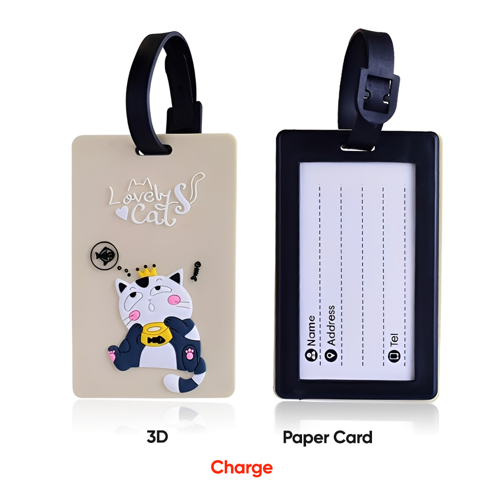3.5" Custom 2D PVC Luggage Tags 5