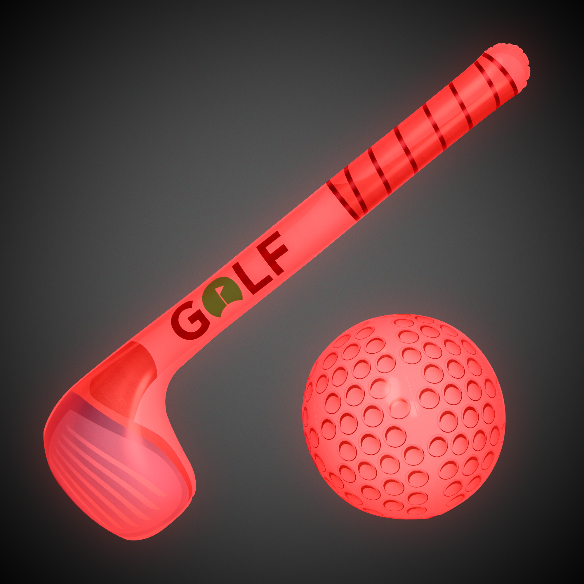 Light Up Golf Club and Ball Inflatable Set 4