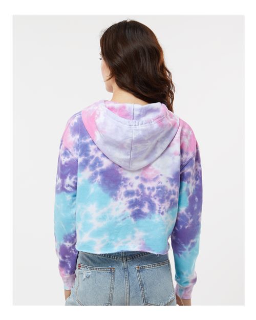 Women's Tie-Dyed Crop Hooded Sweatshirt - 8333 17