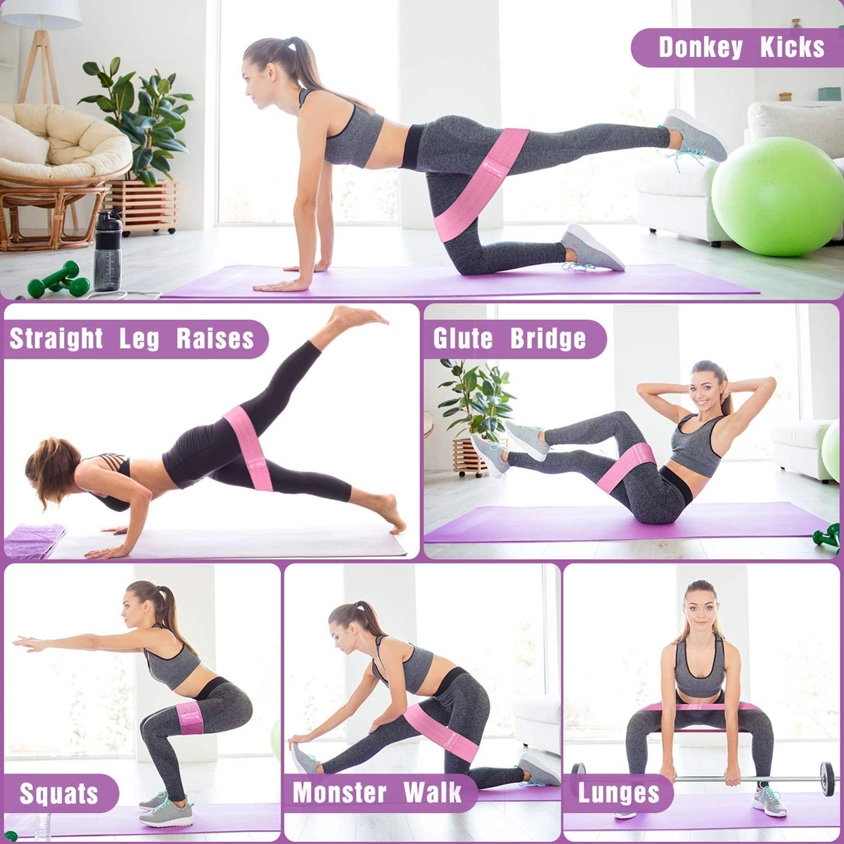 Resistance Bands Set For Legs and Butt 2