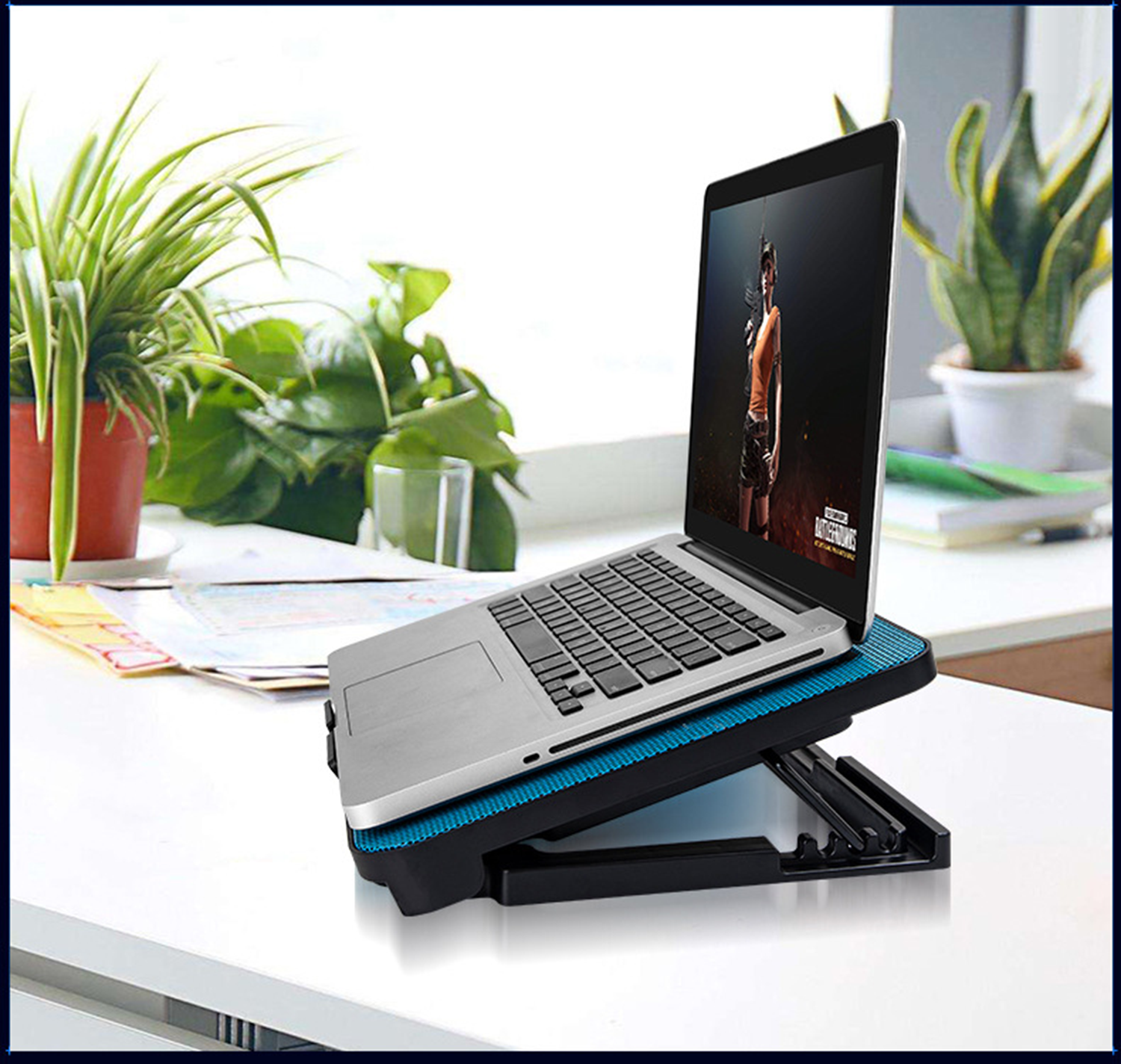 Dual Fan Laptop Cooling Base 7