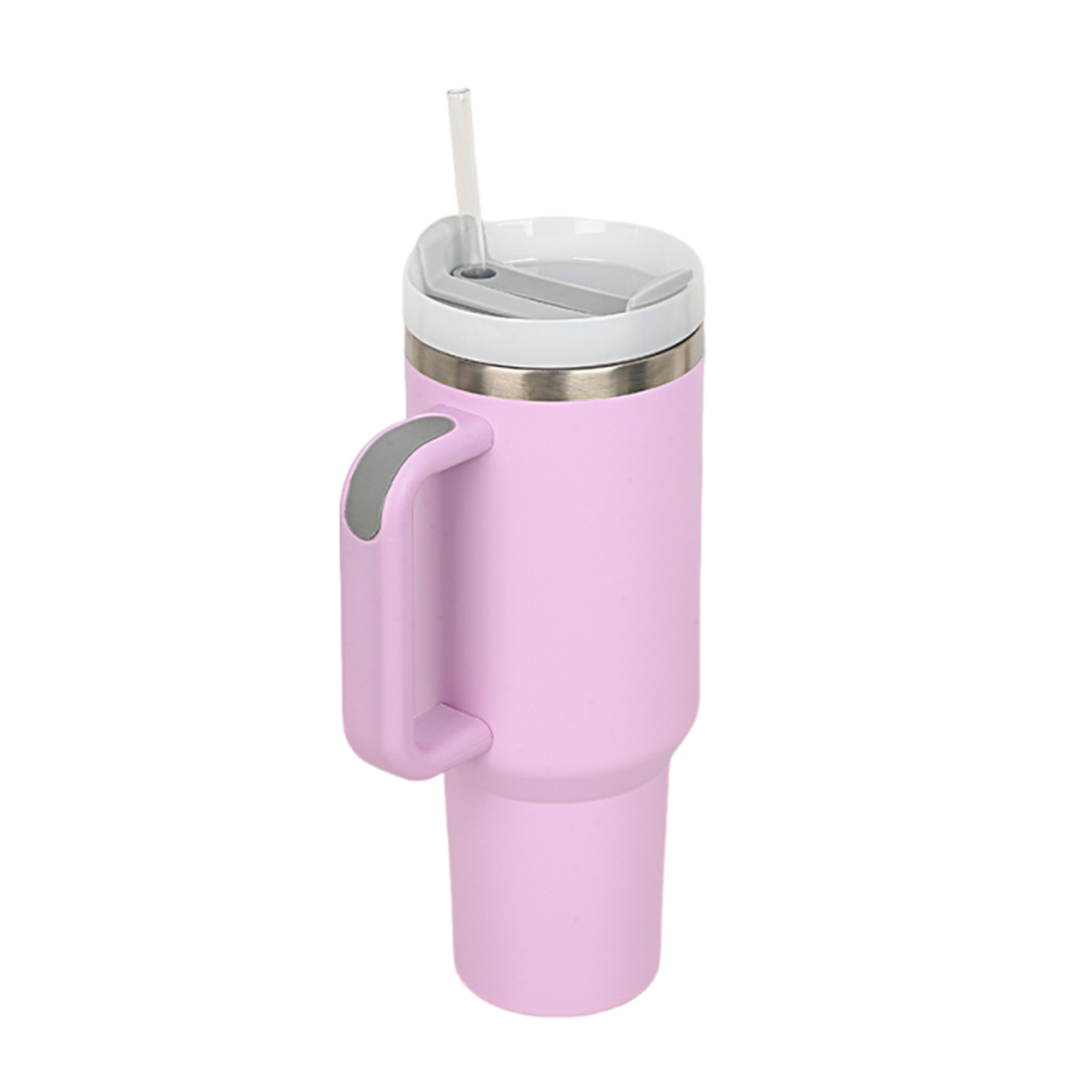Double-Wall Stainless Steel Tumbler with Straw Lid, 40 oz. 6
