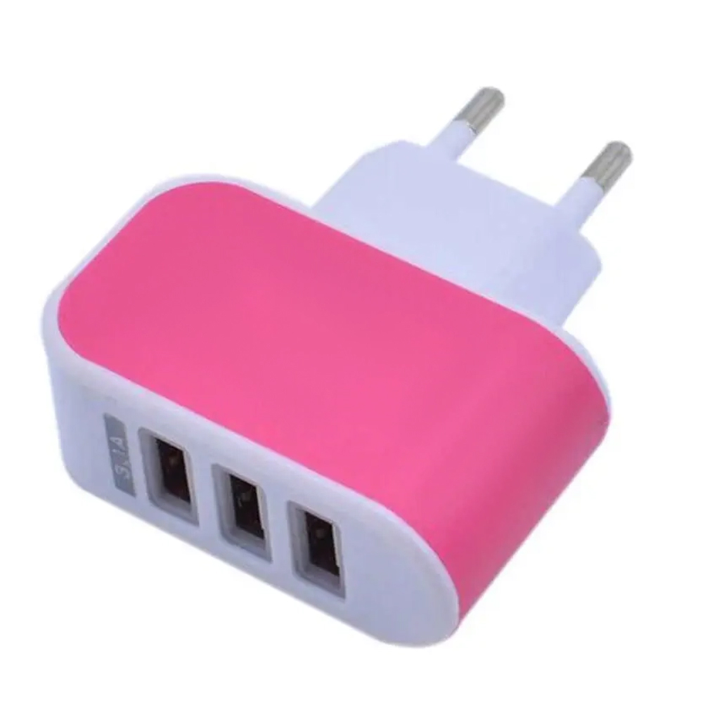 TriCharge ColorPop 3-Port USB Travel Charger 8