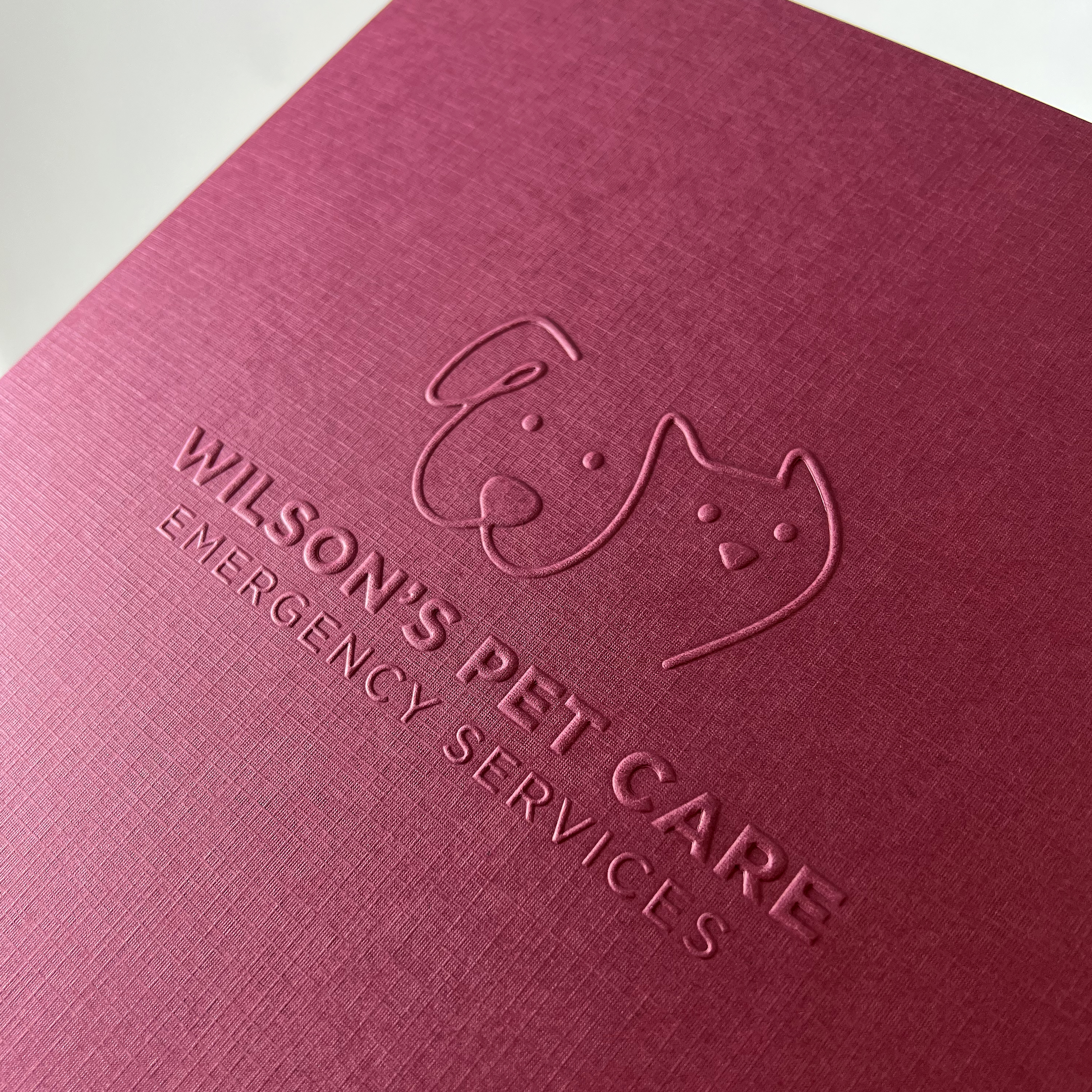 Blind Embossed Linen 2-Pocket Folder 4