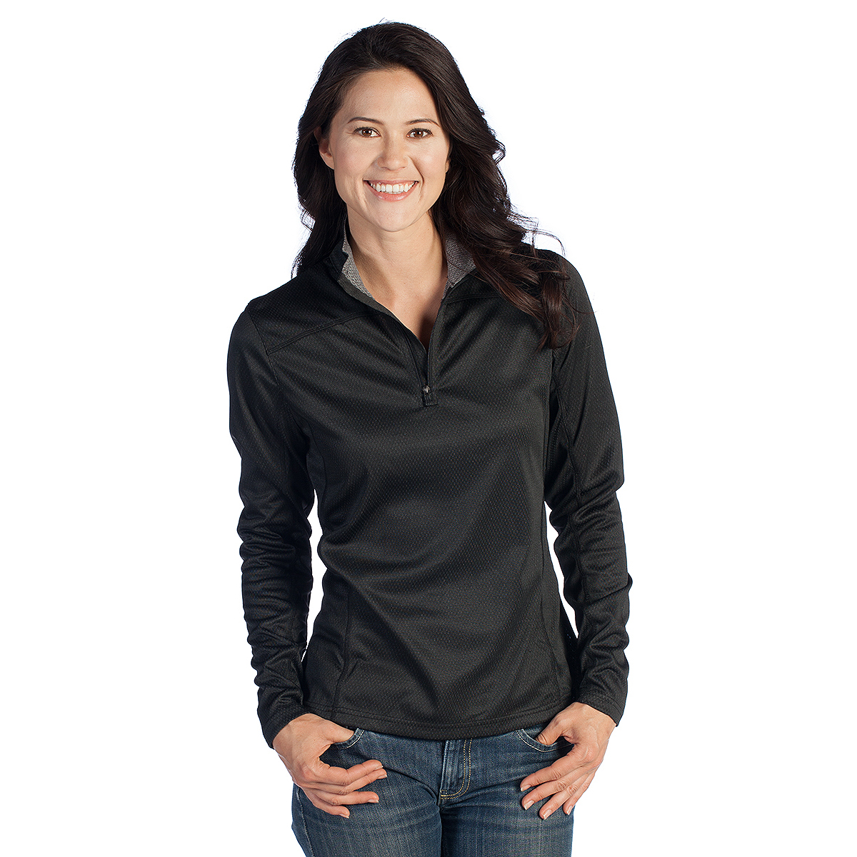 Ladies' Cerrado Quarter Zip Wicking Shirt 1
