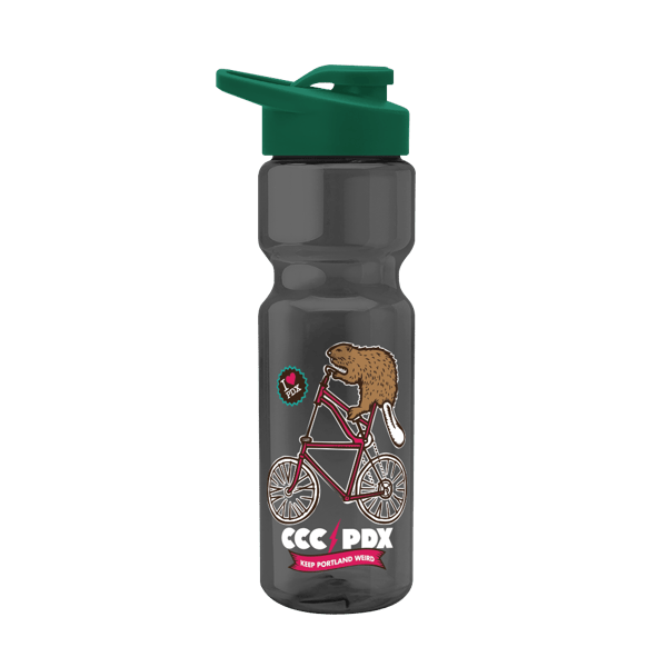 Blazer 28oz Transparent Bike Bottle w/Drink-thru Lid 232