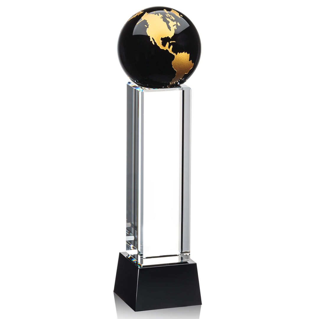 Luz Globe Award on Base - Black/Gold 2