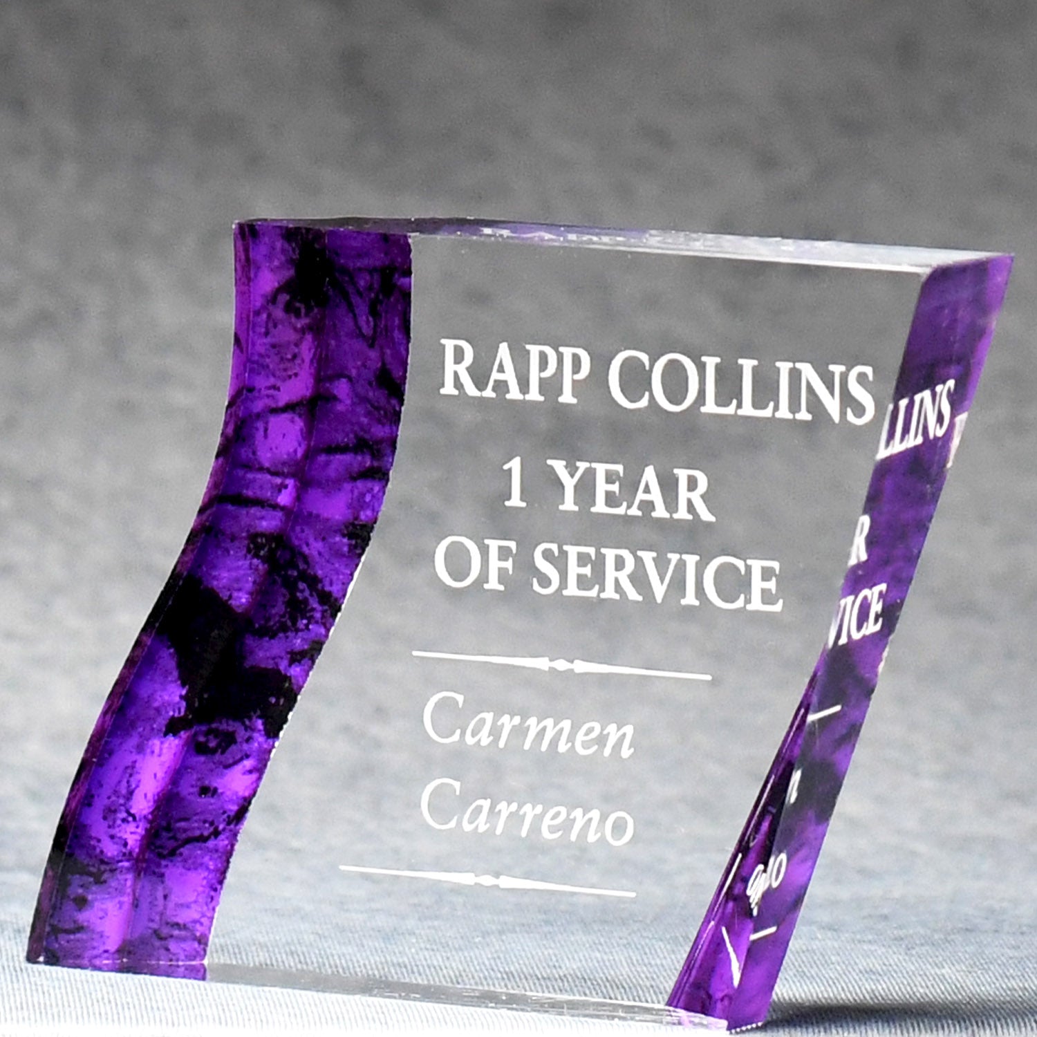 Acrylic Angled Square Paperweight 4