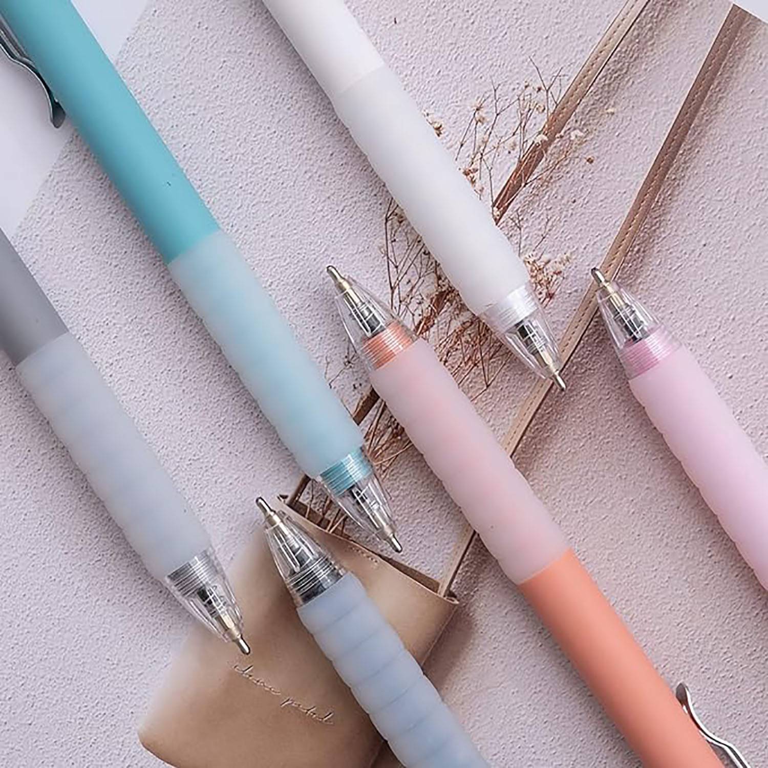 Medium Point Ballpoint Pens with Super Soft Grip 8