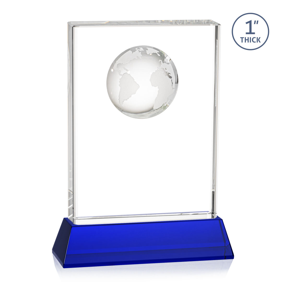 Ambassador Globe Award on Base - Blue 8