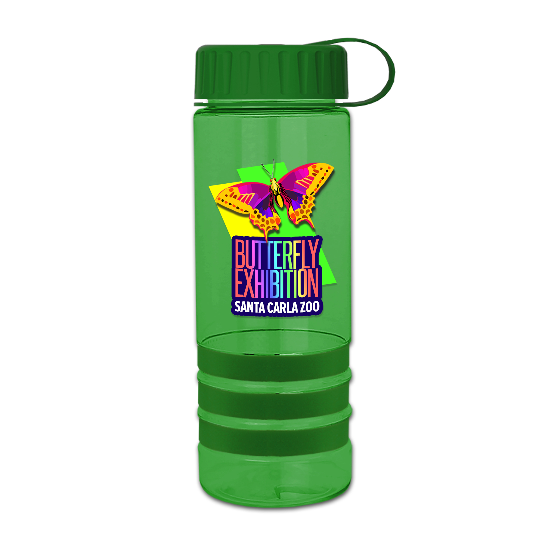 Sergeant Stripe - 24 oz. Tritan Bottle with Tethered , Stripe Bands, and Digital imprint