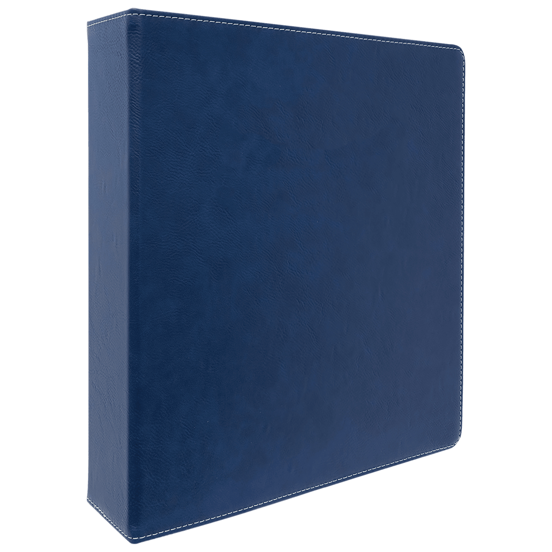 11" x 11 " Blue/Silver Leatherette 3-Ring Binder w/ 2" Slant D-Rings 3