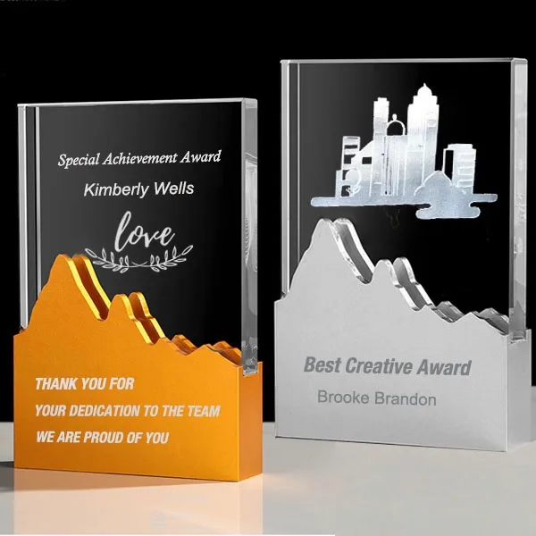 Crystal Metal Mountain Trophy Award 4