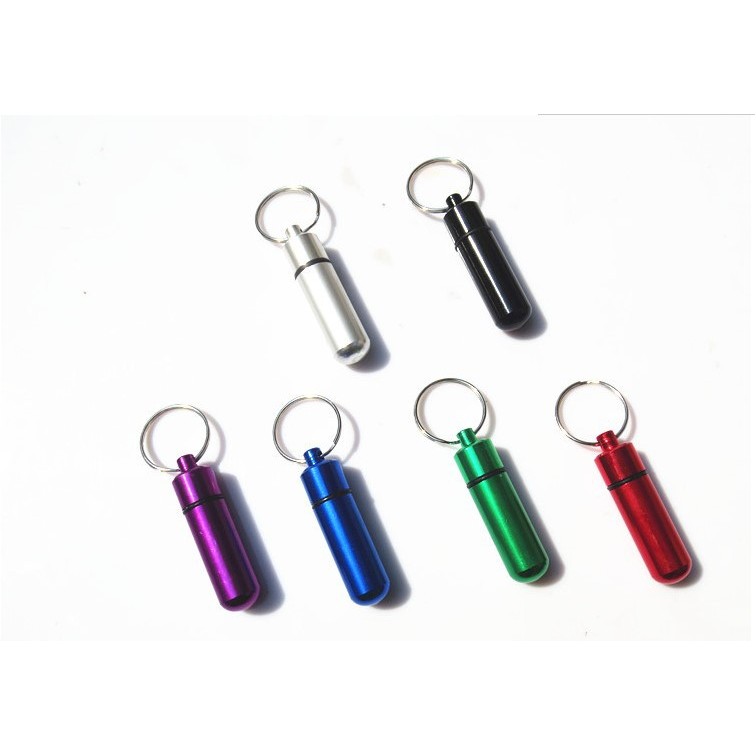 Aluminum Waterproof Pill Dispenser Key Chain 2