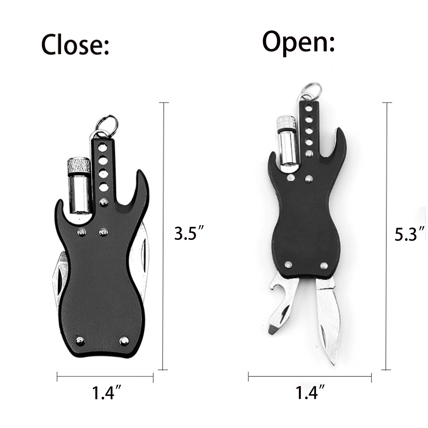 Mini combination pliers folding knife with LED lights Bottle 2
