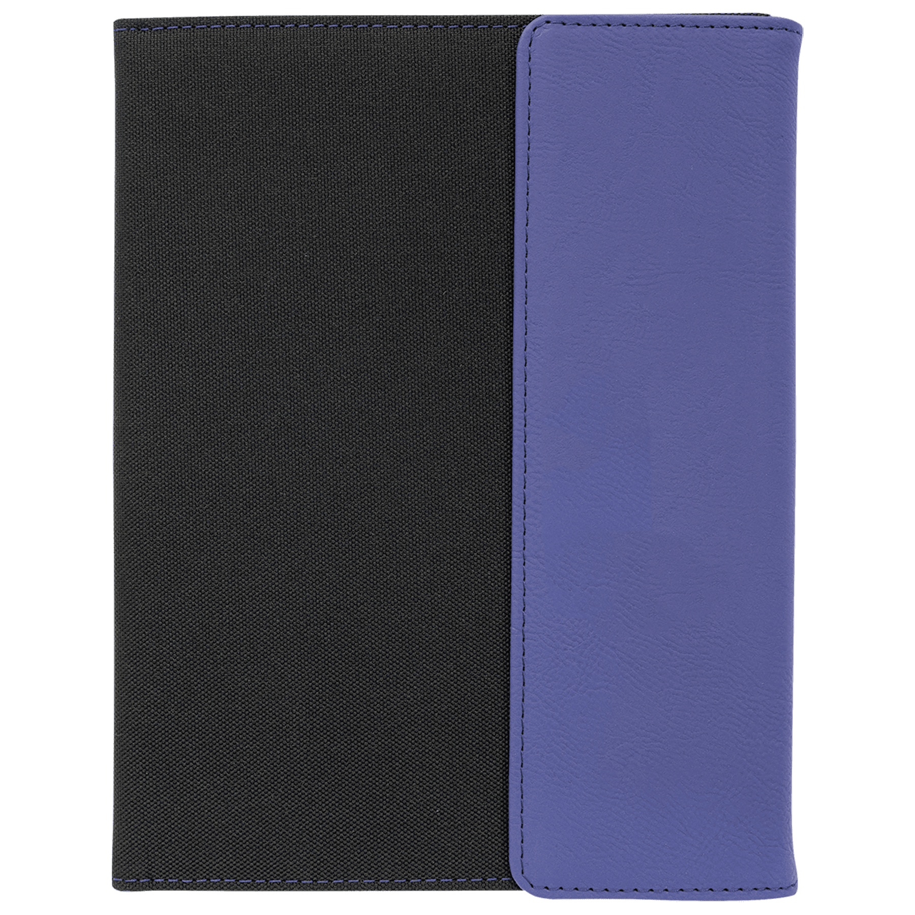 7" x 9" Purple Leatherette & Black Canvas Portfolio 2