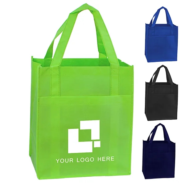 Non-woven Pocket Shopping Tote- 13x15x10 2