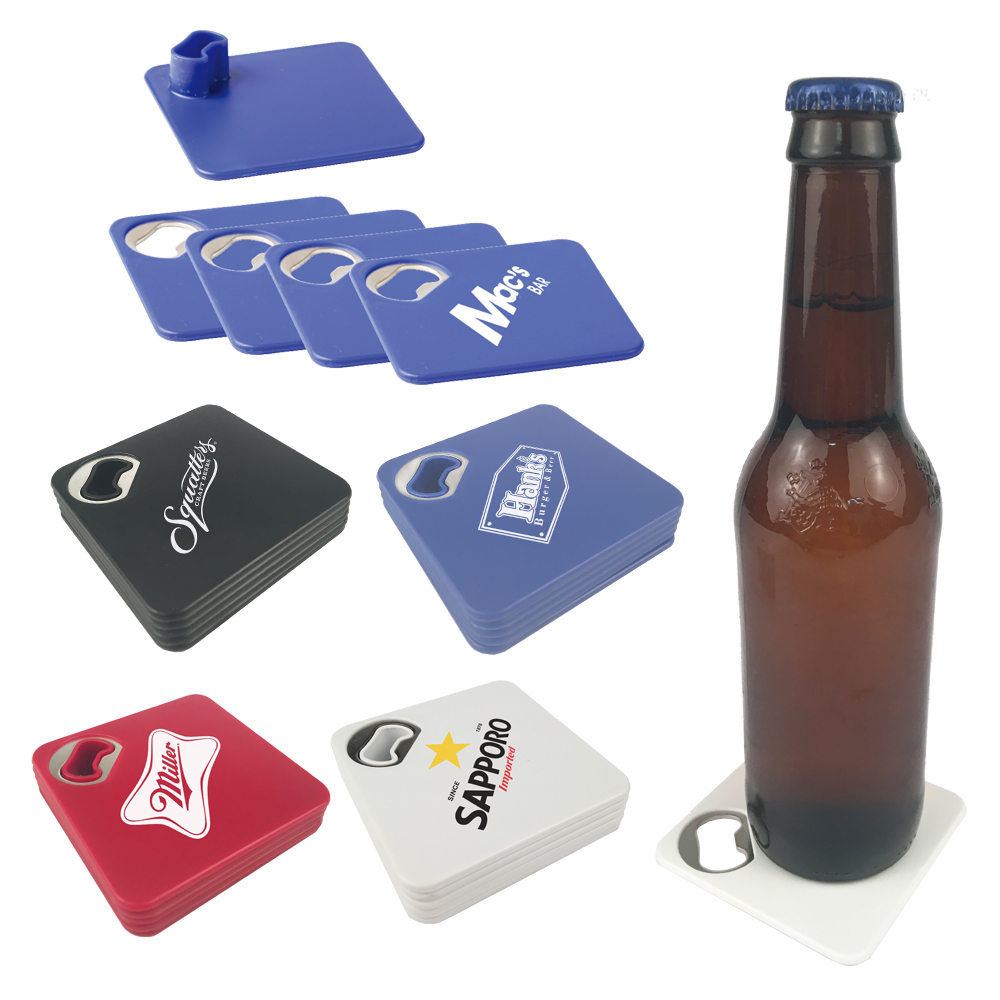 Plastic Bottle Opener 4pcs + Holder