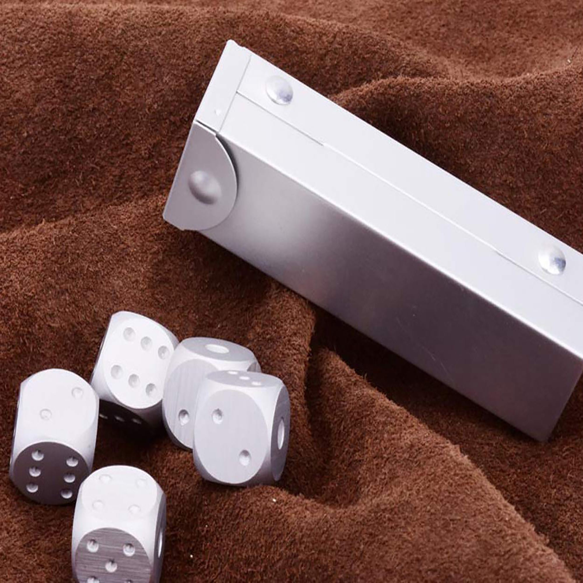 Aluminum Alloy Dice Set with Metal Storage Box 3