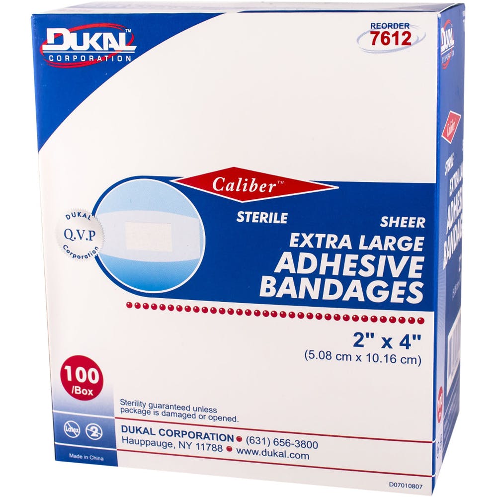 Adhesive Sterile Bandages - Sheer 100 Pack 2" x 4" 1