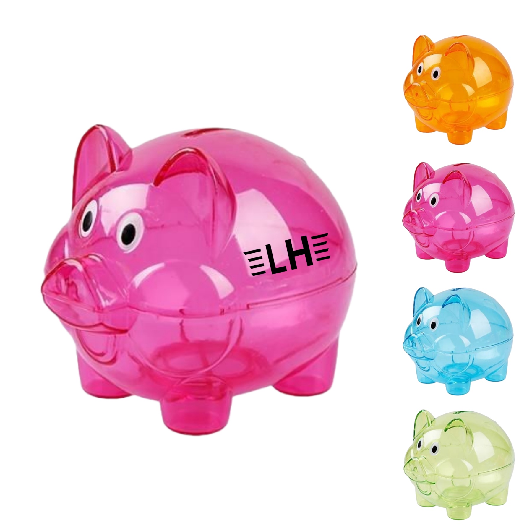 Clear Plastic Piggy Bank 2