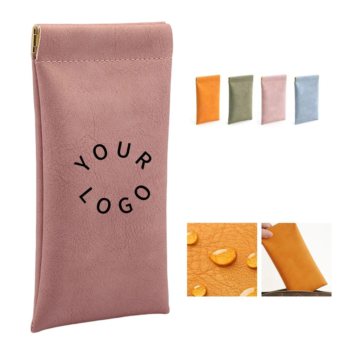 Durable PU Leather Pouch for Eyewear Protection 2