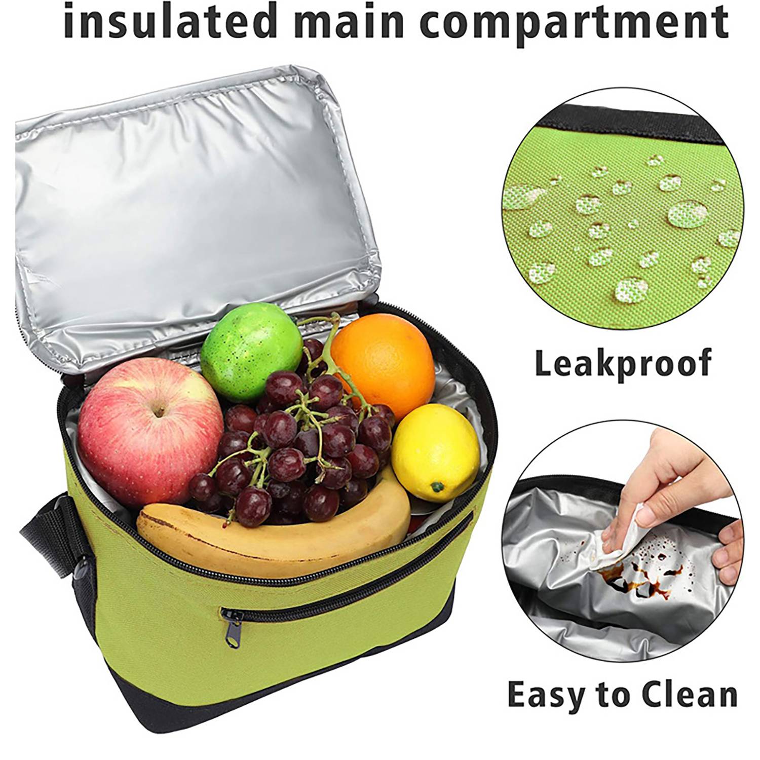 Waterproof Durable Oxford Cloth Insulated Lunch Bag 6
