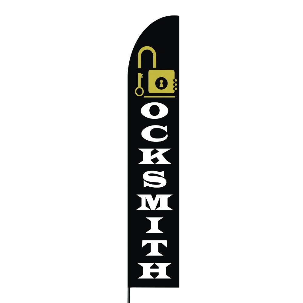 Locksmith Flag Kit Hardware 15' Feet Feather Flag Sign Outdoor Banner 2