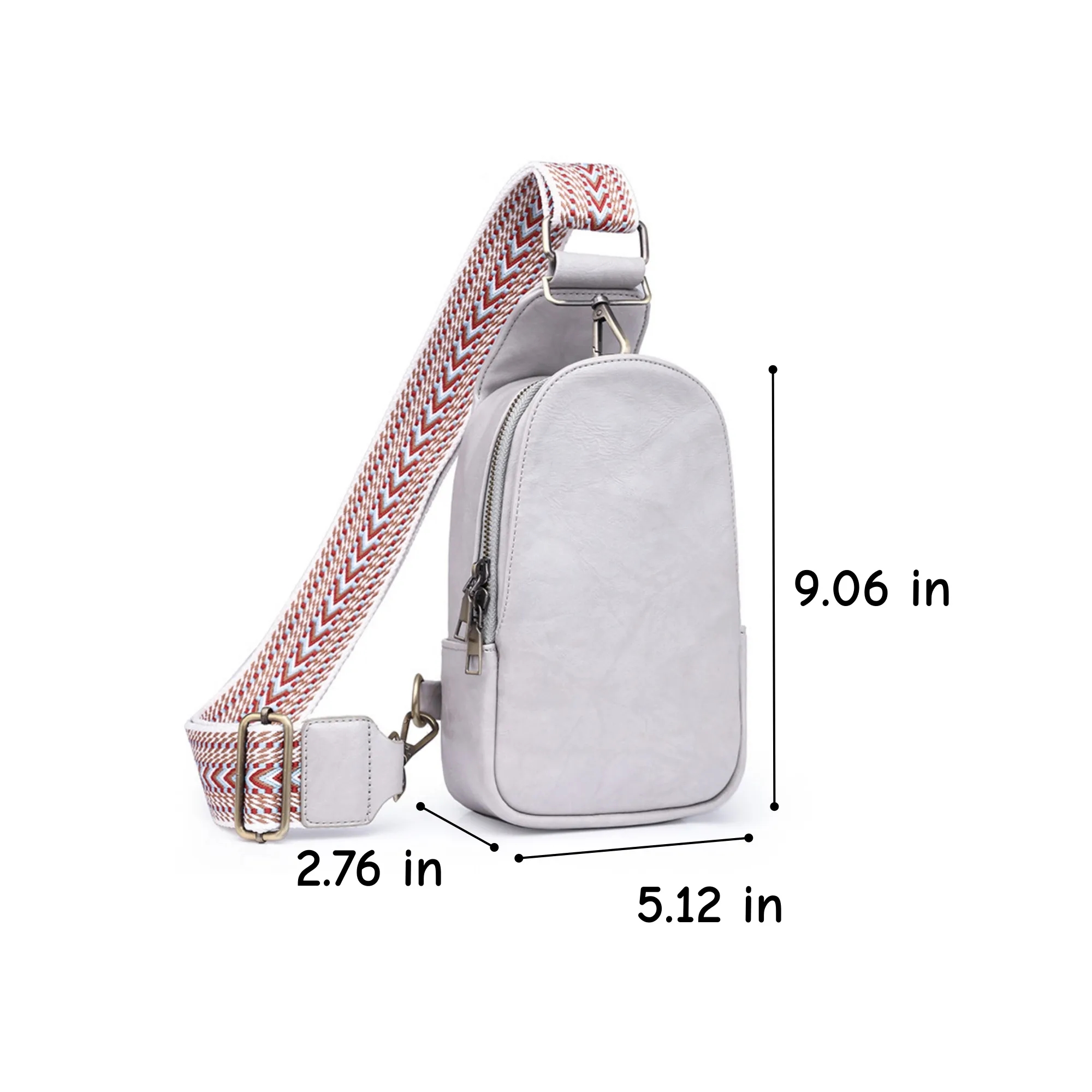 Vintage Leather Crossbody Bag For Women Chest Bag 4